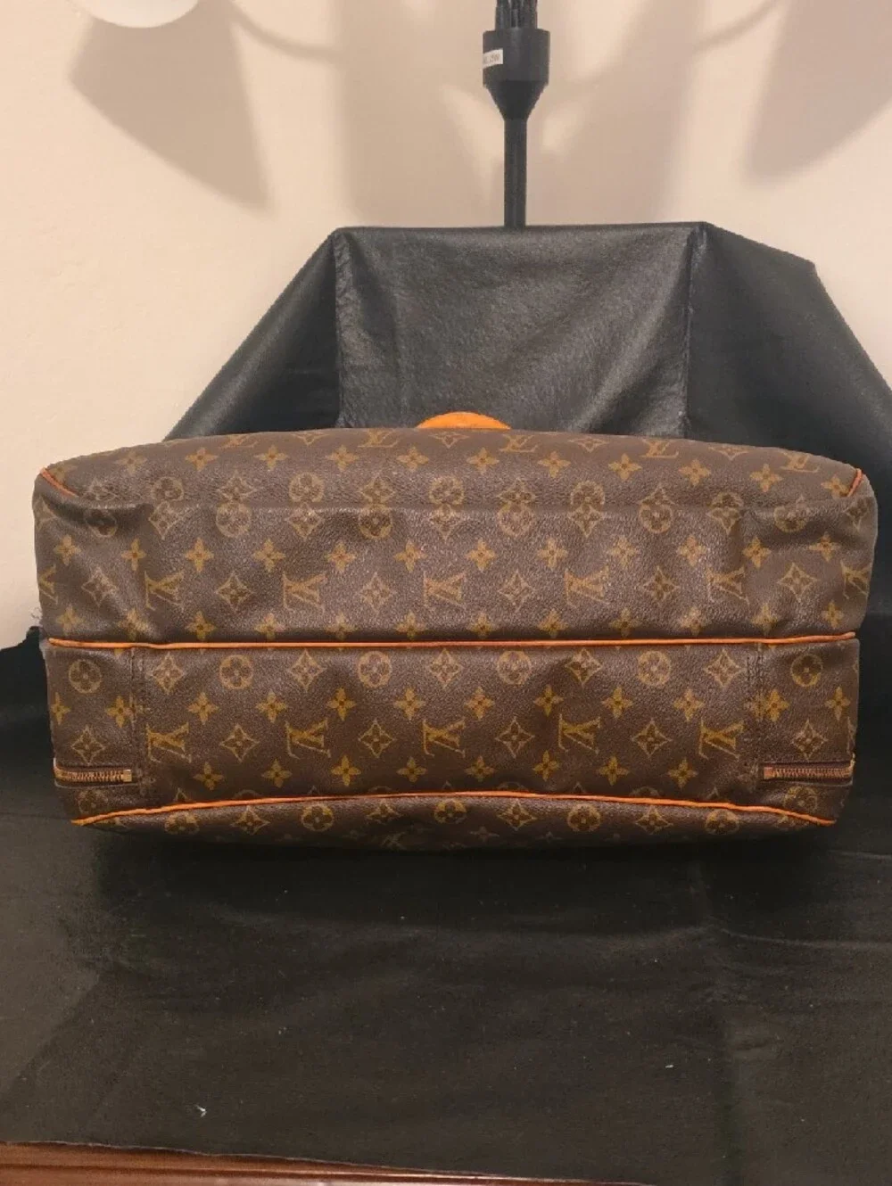 Vintage Louis Vuitton Brown Monogram Canvas Dual Compartment Luggage